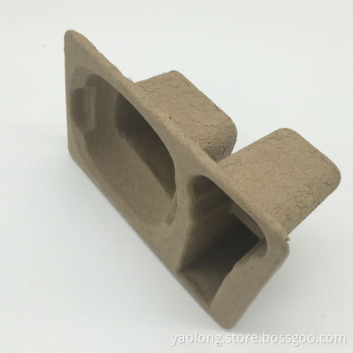 Disposable waste paper pulp molded electronics tray